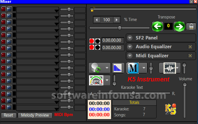 Mixer Interface of Karaoke 5