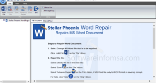 Stellar Phoenix Word Repair Interface